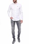 GARCIA JEANS-Ανδρικό πουκάμισο GARCIA JEANS λευκό μπλε
