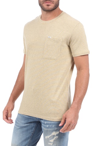 GARCIA JEANS-Ανδρικό t-shirt GARCIA JEANS πορτοκαλί γκρι