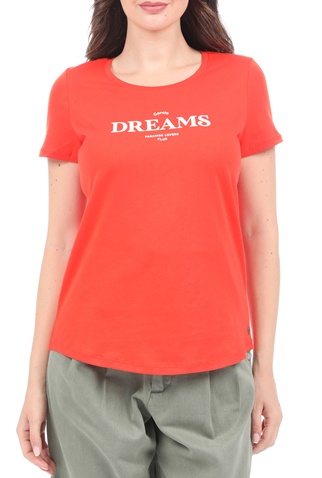 GARCIA JEANS-Γυναικείο t-shirt GARCIA JEANS πορτοκαλί