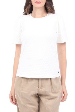 GARCIA JEANS-Γυναικείο t-shirt GARCIA JEANS λευκό
