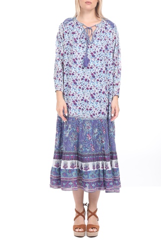 MABE-Γυναικείο boho maxi φόρεμα MABE ALMA MAXI μοβ