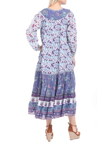 MABE-Γυναικείο boho maxi φόρεμα MABE ALMA MAXI μοβ