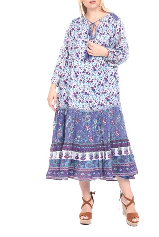 MABE-Γυναικείο boho maxi φόρεμα MABE ALMA MAXI μοβ