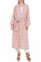 MABE-Γυναικείο μακρύ κιμονό MABE KELBY DRESSING GOWN μπεζ κόκκινο