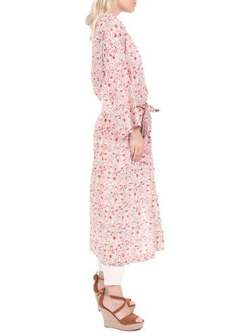 MABE-Γυναικείο μακρύ κιμονό MABE KELBY DRESSING GOWN μπεζ κόκκινο