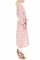 MABE-Γυναικείο μακρύ κιμονό MABE KELBY DRESSING GOWN μπεζ κόκκινο