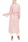 MABE-Γυναικείο μακρύ κιμονό MABE KELBY DRESSING GOWN μπεζ κόκκινο