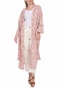 MABE-Γυναικείο μακρύ κιμονό MABE KELBY DRESSING GOWN μπεζ κόκκινο