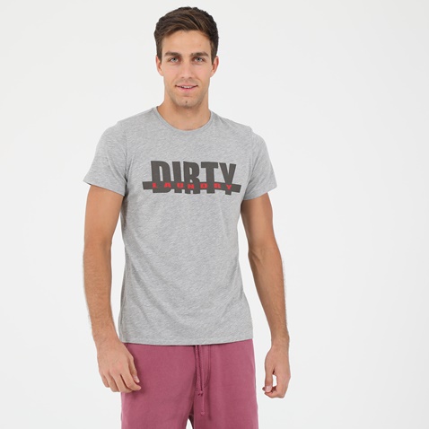 DIRTY LAUNDRY-Ανδρικό t-shirt DIRTY LAUNDRY γκρι