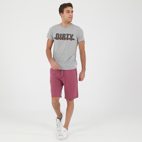 DIRTY LAUNDRY-Ανδρικό t-shirt DIRTY LAUNDRY γκρι