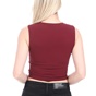 ATTRATTIVO-Γυναικείο cropped top ATTRATTIVO μπορντό
