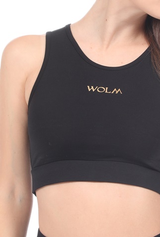 WOLM-Γυναικείο top WOLM μαύρο