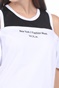 WOLM-Γυναικείο t-shirt WOLM μαύρο λευκό