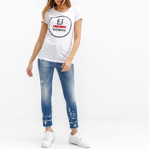 EDWARD JEANS-Γυναικείο jean παντελόνι EDWARD JEANS REMINI-NB μπλε