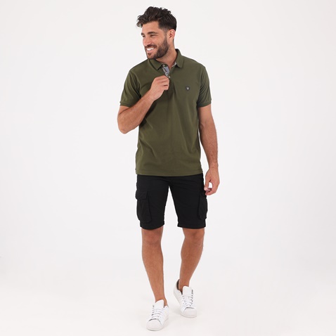CATAMARAN SAILWEAR-Ανδρική πόλο μπλούζα CATAMARAN SAILWEAR χακί