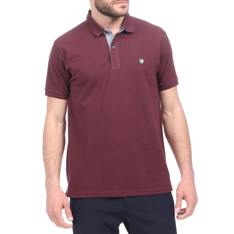 CATAMARAN SAILWEAR-Ανδρική πόλο μπλούζα CATAMARAN SAILWEAR μπορντώ