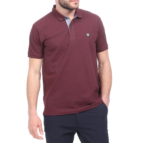 CATAMARAN SAILWEAR-Ανδρική πόλο μπλούζα CATAMARAN SAILWEAR μπορντώ