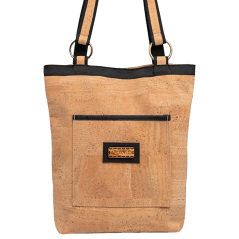 APOXYLO-Γυναικεία τσάντα shopper APOXYLO 364 SHOPPER εκρού μαύρη
