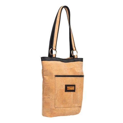 APOXYLO-Γυναικεία τσάντα shopper APOXYLO 364 SHOPPER εκρού μαύρη