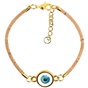 APOXYLO-Γυναικείο βραχιόλι APOXYLO 554 ROUND EYE BRACELET λευκό