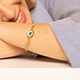 APOXYLO-Γυναικείο βραχιόλι APOXYLO 554 ROUND EYE BRACELET λευκό