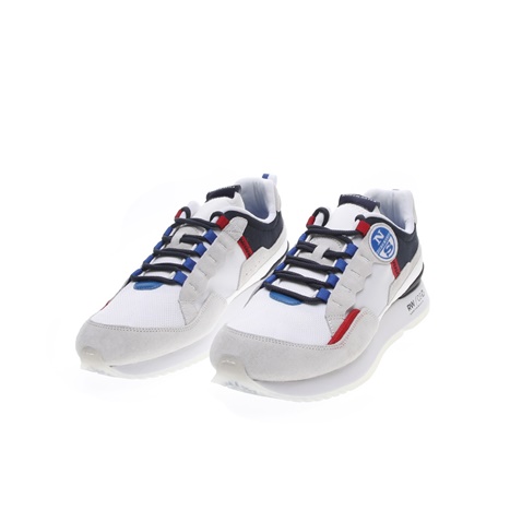 NORTH SAILS-Ανδρικά sneakers NORTH SAILS RECY εκρού μπλε κόκκινα