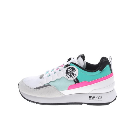 NORTH SAILS-Γυναικεία sneakers NORTH SAILS REEF λευκά μπλε ροζ