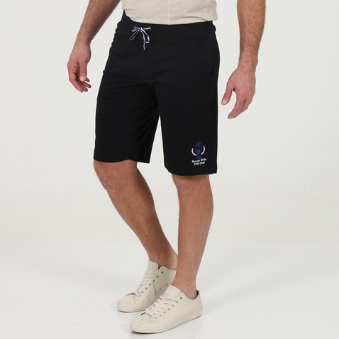 BEVERLY HILLS POLO CLUB-Ανδρική sport βερμούδα BEVERLY HILLS POLO CLUB BHP.1S1.017.105 μαύρη