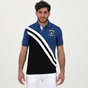 BEVERLY HILLS POLO CLUB-Ανδρική polo μπλούζα BEVERLY HILLS POLO CLUB BHP.1S2.062.027 μαύρη μπλε