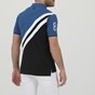 BEVERLY HILLS POLO CLUB-Ανδρική polo μπλούζα BEVERLY HILLS POLO CLUB BHP.1S2.062.027 μαύρη μπλε