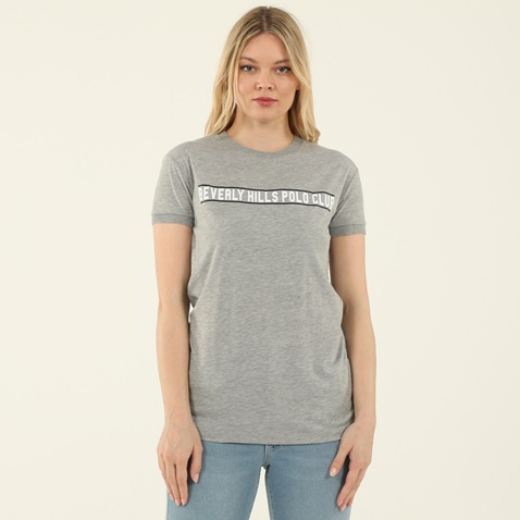 BEVERLY HILLS POLO CLUB-Γυναικείο t-shirt BEVERLY HILLS POLO CLUB BHW.1S1.016.044 γκρι