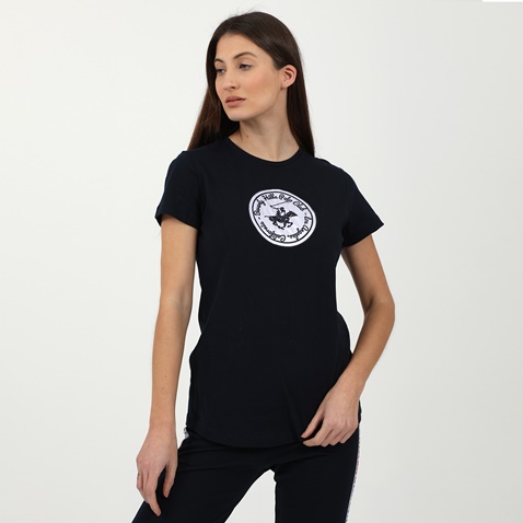 BEVERLY HILLS POLO CLUB-Γυναικείο t-shirt BEVERLY HILLS POLO CLUB BHW.CNT.016.004 μπλε