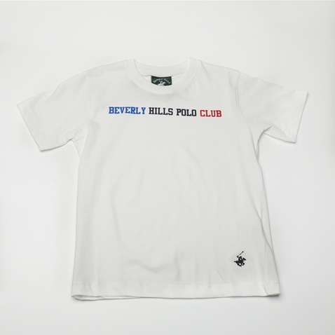 BEVERLY HILLS POLO CLUB-Παιδικό t-shirt BEVERLY HILLS POLO CLUB BHPC215 λευκό