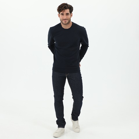 BEVERLY HILLS POLO CLUB-Ανδρικό πουλόβερ BEVERLY HILLS POLO CLUB μπλε 