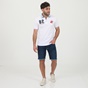 BEVERLY HILLS POLO CLUB-Ανδρική jean βερμούδα BEVERLY HILLS POLO CLUB BHP.1S2.021.004 μπλε