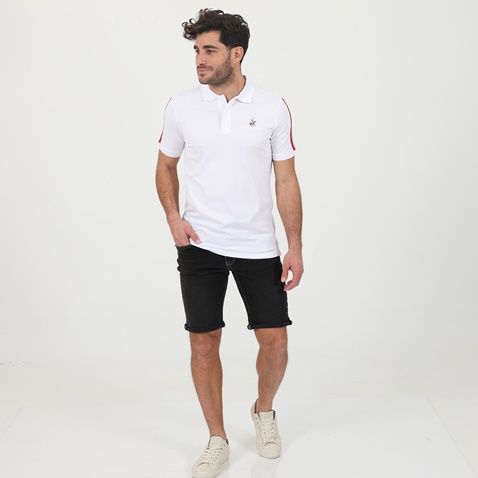 BEVERLY HILLS POLO CLUB-Ανδρική jean βερμούδα BEVERLY HILLS POLO CLUB BHP.1S2.021.004 μαύρη