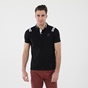 BEVERLY HILLS POLO CLUB-Ανδρική polo μπλούζα BEVERLY HILLS POLO CLUB BHP.1S2.062.026 Mens Americana STOP μαύρη