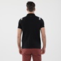 BEVERLY HILLS POLO CLUB-Ανδρική polo μπλούζα BEVERLY HILLS POLO CLUB BHP.1S2.062.026 Mens Americana STOP μαύρη