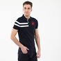BEVERLY HILLS POLO CLUB-Ανδρική polo μπλούζα BEVERLY HILLS POLO CLUB BHP.CNT.062.018 μπλε