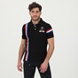 BEVERLY HILLS POLO CLUB-Ανδρική polo μπλούζα BEVERLY HILLS POLO CLUB BHP.CNT.062.021 μαύρη