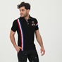BEVERLY HILLS POLO CLUB-Ανδρική polo μπλούζα BEVERLY HILLS POLO CLUB BHP.CNT.062.021 μαύρη