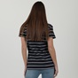 BEVERLY HILLS POLO CLUB-Γυναικείο t-shirt BEVERLY HILLS POLO CLUB BHW.1S1.062.028 μπλε λευκό ριγέ
