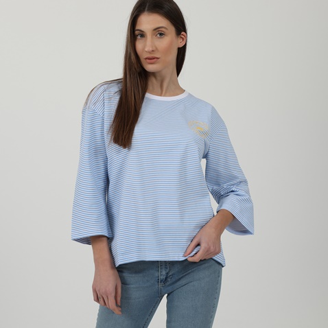 BEVERLY HILLS POLO CLUB-Γυναικεία μπλούζα BEVERLY HILLS POLO CLUB  BHW.CNT.016.003 μπλε λευκή ριγέ