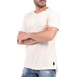 DIRTY LAUNDRY-Ανδρικό t-shirt DIRTY LAUNDRY MODAL RAW CUT εκρού
