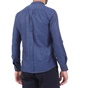 MARTIN & CO-Ανδρικό πουκάμισο MARTIN & CO SLIM FIT MAO μπλε