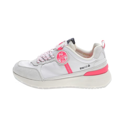 NORTH SAILS-Γυναικεία sneakers NORTH SAILS ONE λευκά φούξια