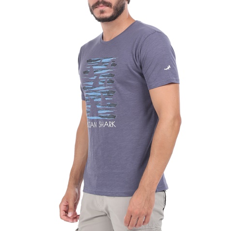 OCEAN SHARK-Ανδρική μπλούζα OCEAN SHARK  OS SLUB102 γκρι