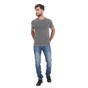 DIRTY LAUNDRY-Ανδρικό t-shirt DIRTY LAUNDRY ROLL SLEEVE ανθρακί