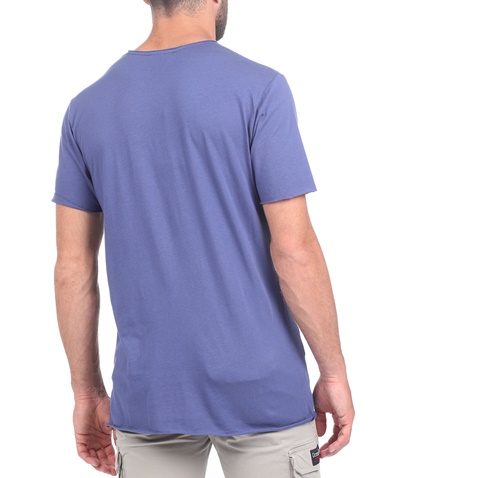 DIRTY LAUNDRY-Ανδρικό t-shirt DIRTY LAUNDRY MODAL POCKET μπλε