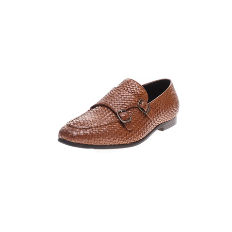 19V69 ITALIA-Ανδρικά loafers 19V69 ITALIA MONK STRAP καφέ